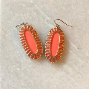 Coral Kendra Scott earrings